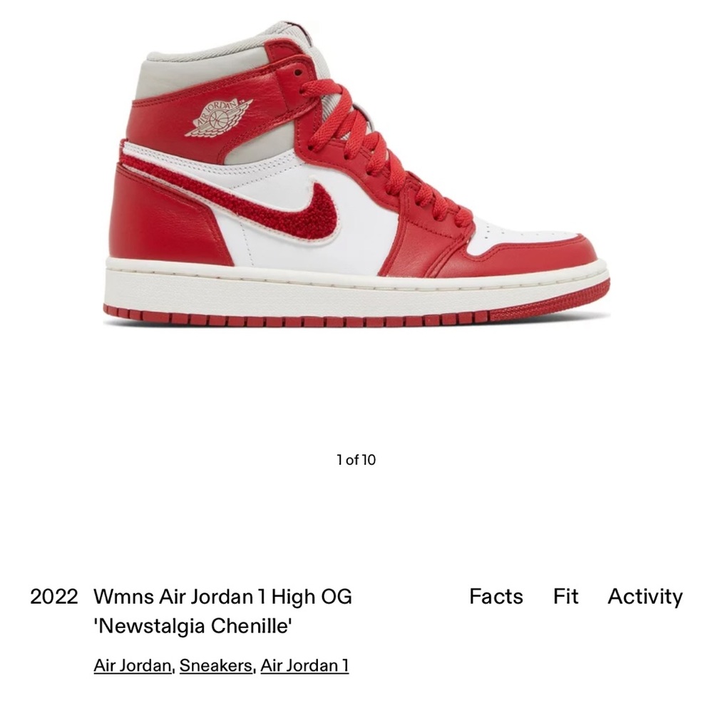 Nike women’s 5.5 Air Jordan 1 high OG “newstalgia chenille”